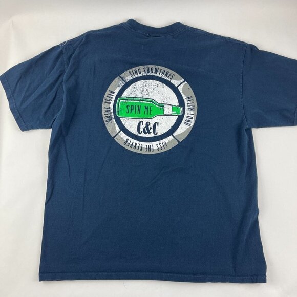 Carlos N Charlies Tshirt Mens Blue Short Sleeve Graphic - Picture 2 of 8